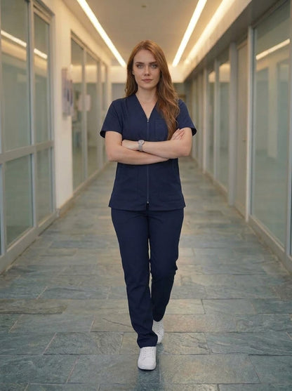 Uniforme Antifluido con Cierre Mujer