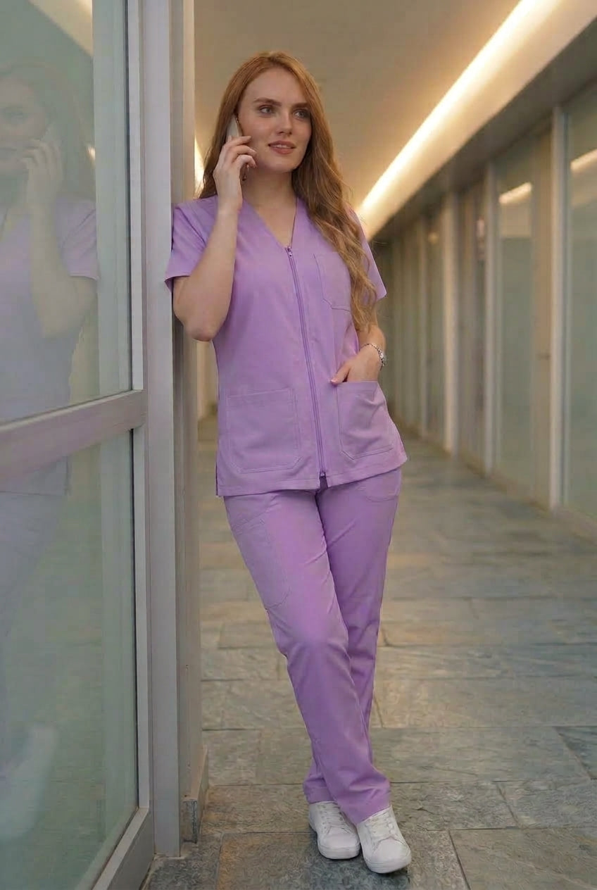 Uniforme Antifluido con Cierre Mujer